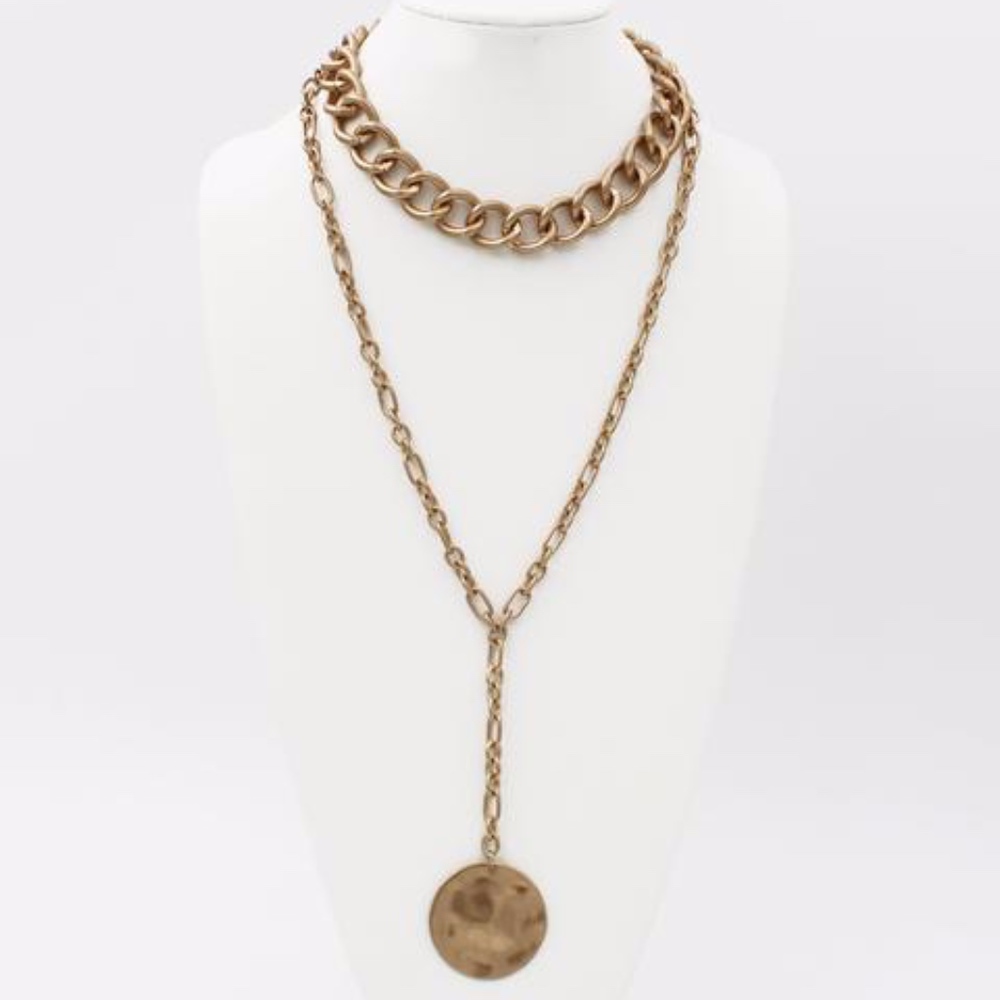 Matte Gold Chunky Necklace